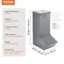 VEVOR Comedero para Cerdos de Capacidad de 90,92 L, Comedero para Cerdos de una Puerta, Comedero para Lechones de Acero Resistente, Comedero de Canaleta Multiusos para Alimentar hasta 5 Cerdos