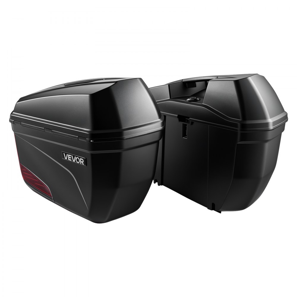 VEVOR Baúles para Moto 23 L x 2, Maletas Laterales para Motocicleta de ABS, Universales, Impermeables, Desmontables, para Lado Izquierdo y Derecho, con Control de Bloqueo de 3 Modos, Carcasa Duradera