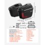 VEVOR Baúles para Moto 23 L x 2, Maletas Laterales para Motocicleta de ABS, Universales, Impermeables, Desmontables, para Lado Izquierdo y Derecho, con Control de Bloqueo de 3 Modos, Carcasa Duradera