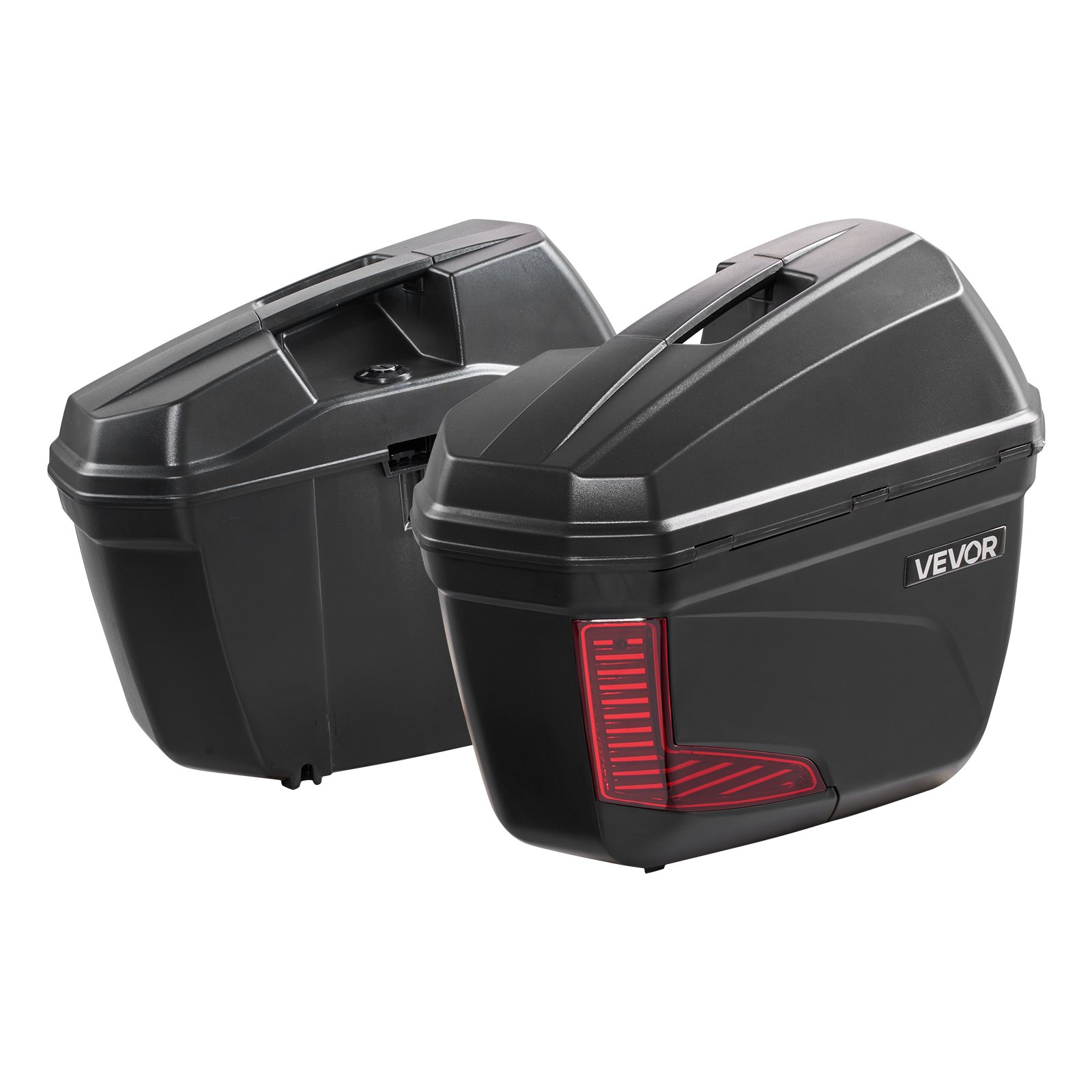 VEVOR Baúles para Moto 23 L x 2, Maletas Laterales para Motocicleta de ABS, Universales, Impermeables, Desmontables, para Lado Izquierdo y Derecho, con Control de Bloqueo de 3 Modos, Carcasa Duradera