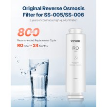 VEVOR Reemplazo del Sistema de Ósmosis Inversa a Filtro de Agua Fregadero SS-006