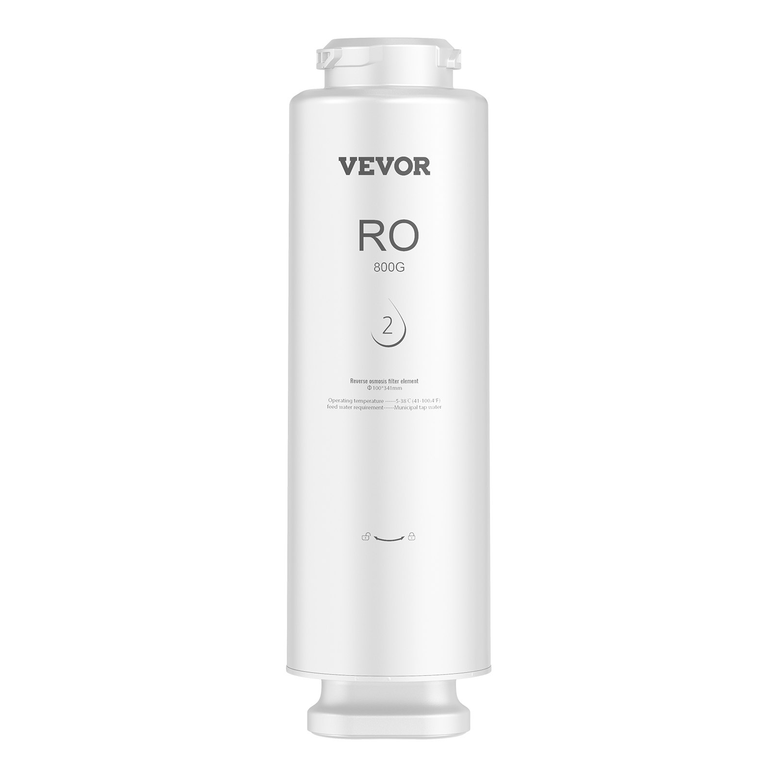 VEVOR Sistema de Ósmosis Inversa, 11 Etapas 800 GPD, Cartucho de Filtro RO por 24 Meses, Reduce el Plomo y el Cloro, Compatible con el Filtro de Agua Debajo del Fregadero SS-006, Φ 100 x 341 mm