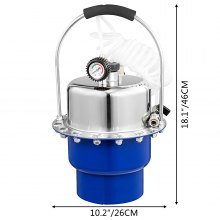 VEVOR Purgador de Frenos, 10-40 PSI Sangrador Líquido Frenos 5 L Purgador Frenos 17,53 cm x 5,99 mm Purgado de Líquido de Embrague y Freno Purgador de Frenos para Purgar Sistemas de Frenos y Embrague