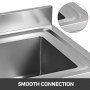 VEVOR Fregadero para Cocina con 1 Compartimiento de Acero Inoxidable, Fregadero de Tazón Profesional de 100 x 60 x 83,5 cm, Fregadero de Calidad Limpieza Fácil para Lavamanos, Restaurantes y Bares