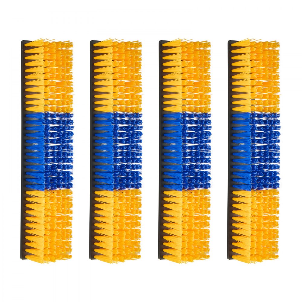VEVOR Cepillo Rascador para Ganado, Paquete de 4 Unidades, Raspador de 430 x 100 mm, Cepillo de Masaje para Aliviar la Picazón de la Espalda, para Caballos Vacas Ovejas Cerdos, Color Azul y Amarillo