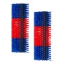 VEVOR Livestock Scratching Brush, 2PCS Goat Scratcher Brush Post with 8 Screws, 430 x 190 mm Cow Scratcher for Back Itch Relief, Massage Grooming Scratch Tool for Horse Cattle Sheep Pig, Blue & Red