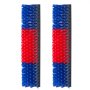 VEVOR Livestock Scratching Brush, 2PCS Goat Scratcher Brush Post with 8 Screws, 430 x 190 mm Cow Scratcher for Back Itch Relief, Massage Grooming Scratch Tool for Horse Cattle Sheep Pig, Blue & Red