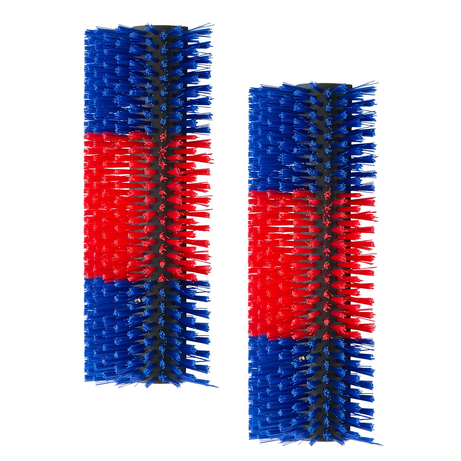 VEVOR Cepillo Rascador para Ganado, 430 x 190 mm, Paquete de 2 Unidades, Cepillo de Masaje para Caballos Vacas Ovejas, Raspador para Aliviar la Picazón de la Espalda, Tornillos Incluidos, Azul y Rojo