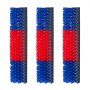 VEVOR Cepillo Rascador para Ganado 430 x 190 mm, Conjunto de 3 Unidades, Raspador para Vacas Caballos Ovejas, para Aliviar la Picazón en la Espalda, Kit de 12 Tornillos, para Campo Granja, Azul y Rojo