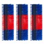 VEVOR Cepillo Rascador para Ganado 430 x 190 mm, Conjunto de 3 Unidades, Raspador para Vacas Caballos Ovejas, para Aliviar la Picazón en la Espalda, Kit de 12 Tornillos, para Campo Granja, Azul y Rojo