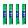 VEVOR Cepillo Rascador para Ganado, Set de 4 Piezas, 430 x 100 mm, Cepillo de Masaje para Caballos Vacas Ovejas, Raspador para Granja Campo Parque Zoológico, con Accesorios de Instalación, Verde Azul