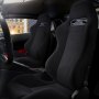 VEVOR Asiento de Carreras, Juego de 2, con Ángulo Amplio Reclinable y Espuma de Alta Resiliencia, con Tela de Poliéster y Deslizador Q235B, Apto para Autos de Carreras y Karts, 550 x 585 x 885 mm