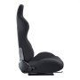VEVOR Asiento de Carreras, Juego de 2, con Ángulo Amplio Reclinable y Espuma de Alta Resiliencia, con Tela de Poliéster y Deslizador Q235B, Apto para Autos de Carreras y Karts, 550 x 585 x 885 mm