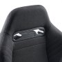 VEVOR Asiento de Carreras, Juego de 2, con Ángulo Amplio Reclinable y Espuma de Alta Resiliencia, con Tela de Poliéster y Deslizador Q235B, Apto para Autos de Carreras y Karts, 550 x 585 x 885 mm