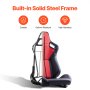 VEVOR Asiento de Carreras, Juego de 2, con Ángulo Amplio Reclinable y Espuma Alta Resiliencia, con Cuero de PVC Suave y Deslizador Q235B, Apto para Autos de Carreras y Karts, 590 x 560 x 960 mm, Rojo