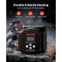 VEVOR Kit de Relé Aislador de Batería de Litio, Relé Sensible al Voltaje VSR 12V 300A 6m 33.6 mm² (2 AWG) con Voltímetro, Pantalla LCD e Interruptor de Desconexión de Batería, Compatible con Baterías de Litio, para UTV y ATV, 90 x 90 x 80 mm