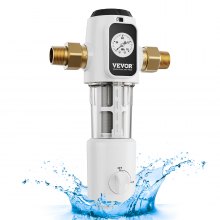 VEVOR Filtro Giratorio, Filtro de Sedimentos de 40 Micrones para Agua de Pozo de Alto Flujo, para Sistemas de Filtración de Agua de Toda la Casa, Filtro de Sedimentos de Agua de Pozo 171 x 84 x 280 mm
