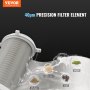 VEVOR Filtro Giratorio de 40 μm para Agua de Pozo, 3/4" GF + 1" GM, 4 T/H de Alto Flujo, para Sistemas de Filtración de Agua de Toda la Casa, Filtro de Sedimentos de Agua de Pozo, 97 x 66 x 198 mm