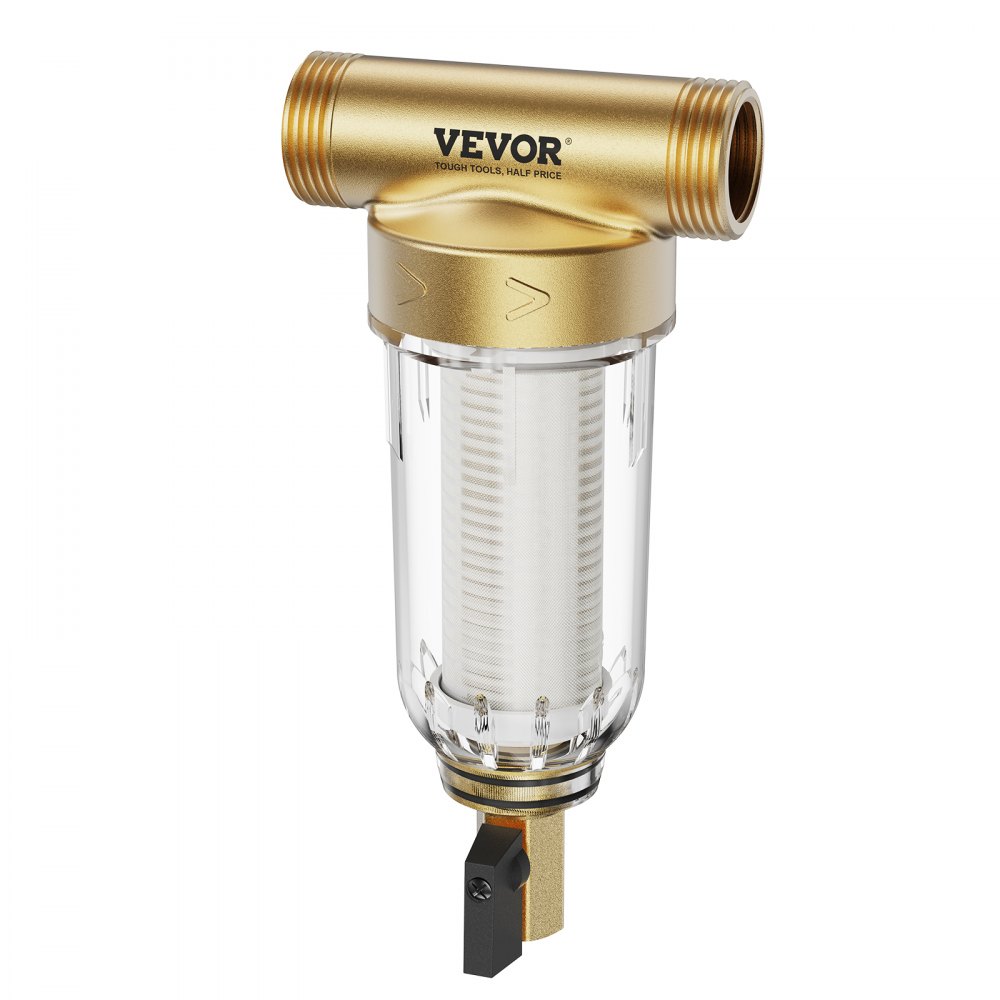 VEVOR Filtro Giratorio, Filtración Fina de 40 Micras + 30 Micras, Filtro de Sedimentos para Toda la Casa para Agua de Pozo de Alto Flujo, para Sistemas de Filtración de Agua de 97 x 66 x 198 mm