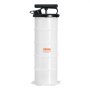 Extractor de fluidos VEVOR en color blanco con mango negro y logotipo de la marca en la parte delantera.
