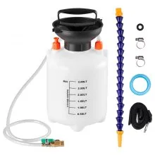 VEVOR Bomba de Líquido de Transmisión Manual 3 L, Dispositivo de Llenado para Aceite de Transferencia, con Manguera 120 cm y Accesorios, Tanque HDPE, Herramienta para Extracción y Relleno de Fluidos