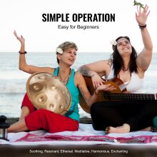 VEVOR Tambor de Mano 55cm 12 Notas Instrumento de Percusión en D Menor con Mazos
