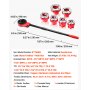 VEVOR Kit de Roscado de Tuberías con Trinquete, Roscadora Manual para Tubos con Trinquete, Juego de Terrajas con 6 Medidas BSPT de 1/2" a 2" NPT, Mango y Maletín Portátil para Reparación y Instalación
