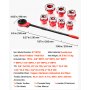 VEVOR Ratchet Pipe Threader Kit with 7 Dies, 3/8" NPT to 2" NPT Manual Ratcheting Pipe Threading Tool, Portable Pipes Threader Set with Toolbox for Plumbing Installation & Repair
