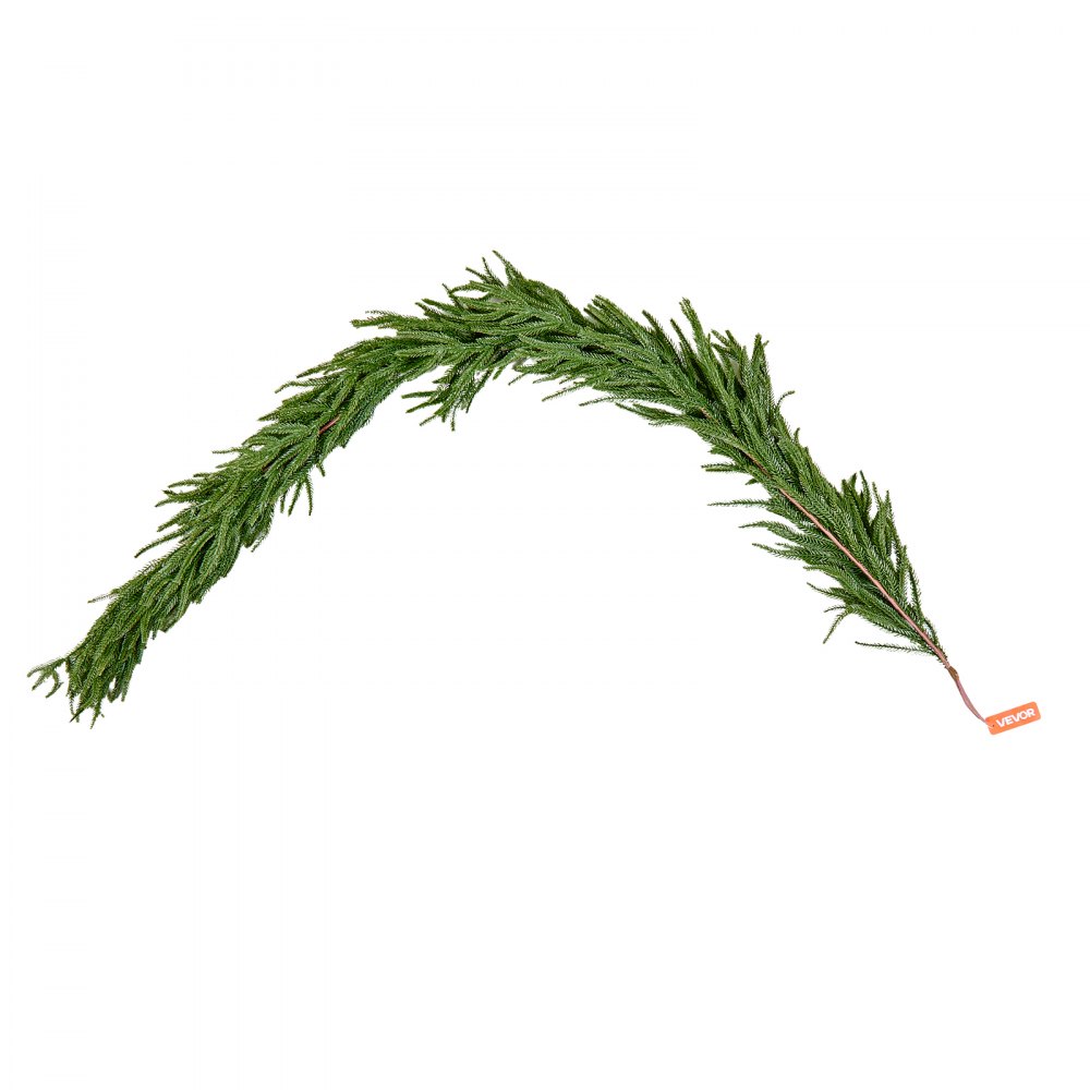 VEVOR Guirnalda Navideña de Pino Largo de 1828 mm Guirnalda Artificial de Plantas Decoración para Navidad en Interior y Exterior Ramas de Pino Corona para Escaleras, Chimeneas, Puertas, Barandillas