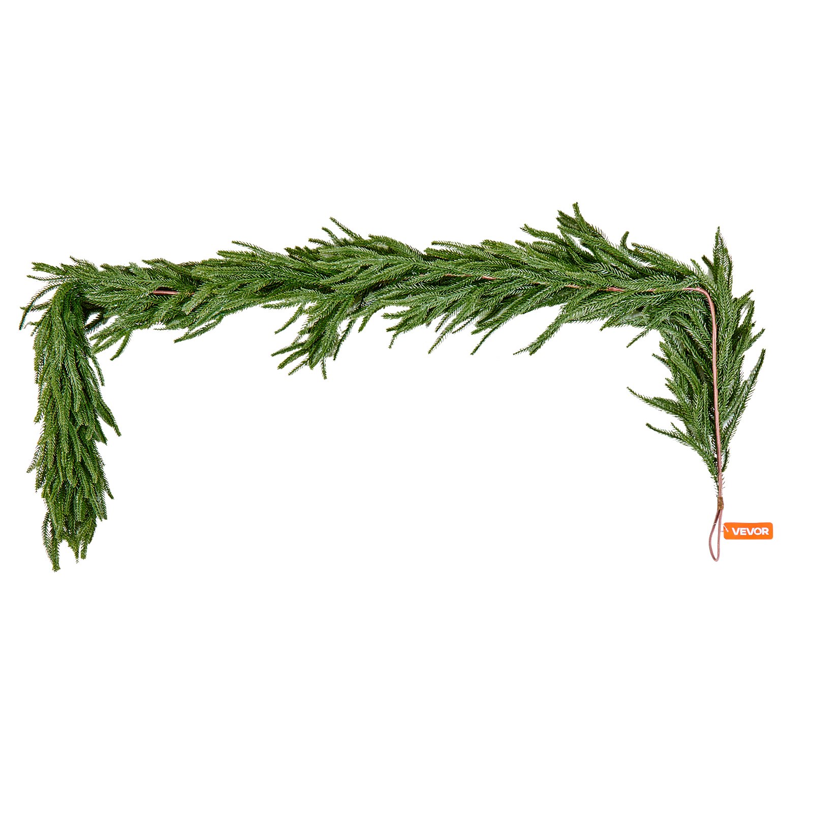 VEVOR Guirnalda Navideña de Pino Largo de 1828 mm Guirnalda Artificial de Plantas Decoración para Navidad en Interior y Exterior Ramas de Pino Corona para Escaleras, Chimeneas, Puertas, Barandillas