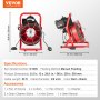 VEVOR Desbloqueador de Tuberías Eléctrico Máquina de Limpieza de Tuberías 12m x 0,95cm Limpiador de Tubos de Drenaje Manual con 4 Cortadores Accionamiento por Pie Neumático para Tuberías de 5-10 cm