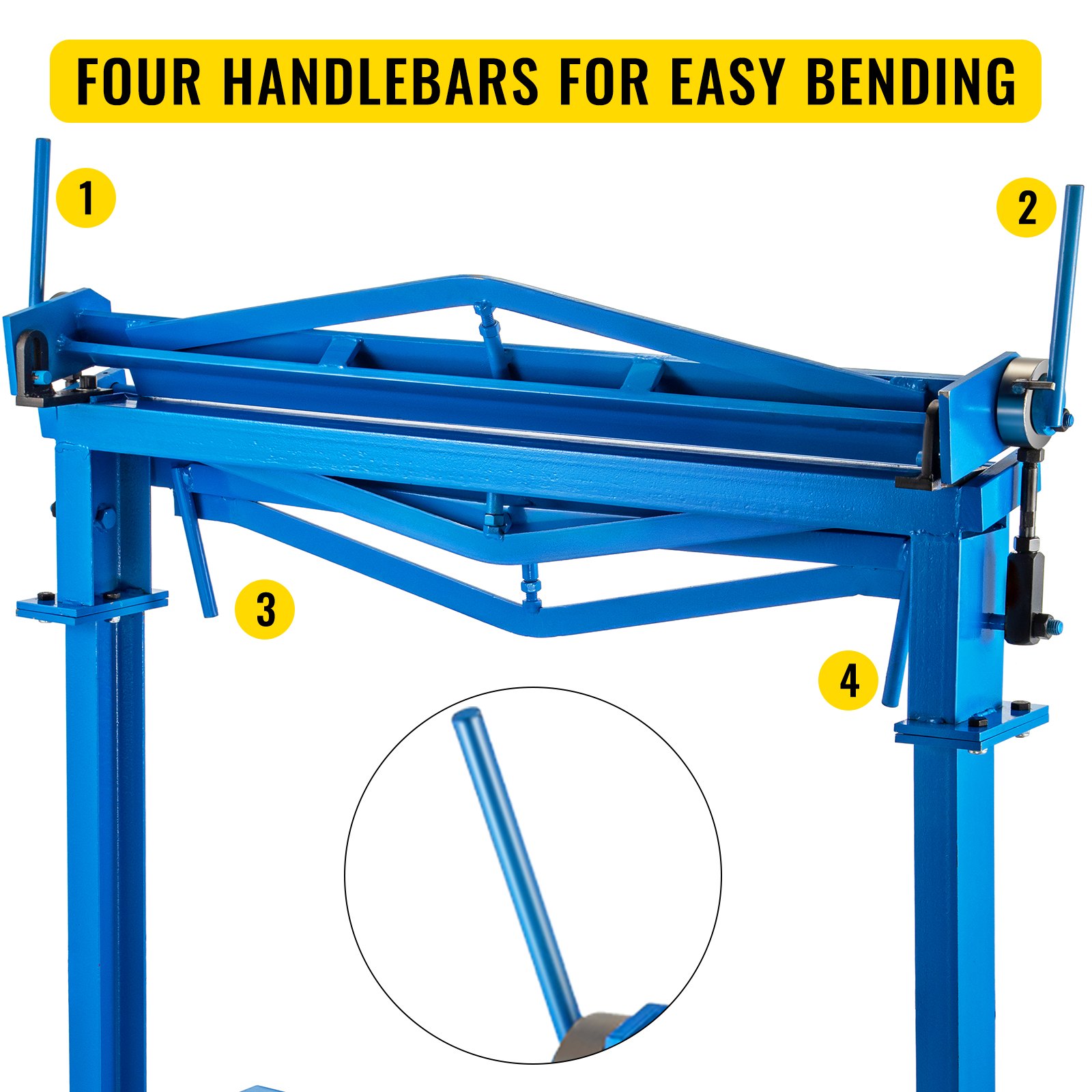 Vevor Dobladora De Chapa Máquina Plegadora Manual De Metal 1.210 X 230 X 520 Mm