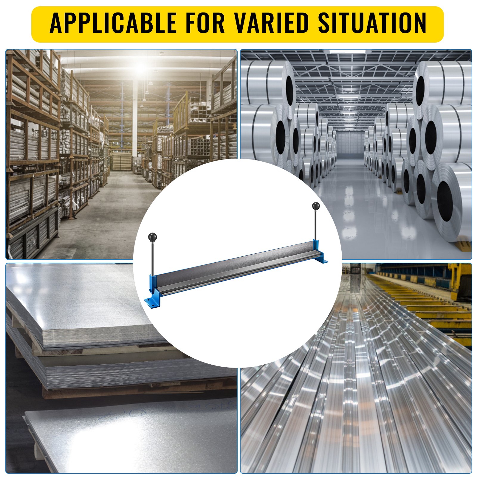 Vevor Dobladora De Chapa Máquina Plegadora Manual De Metal 1410 X 180 X 160 Mm