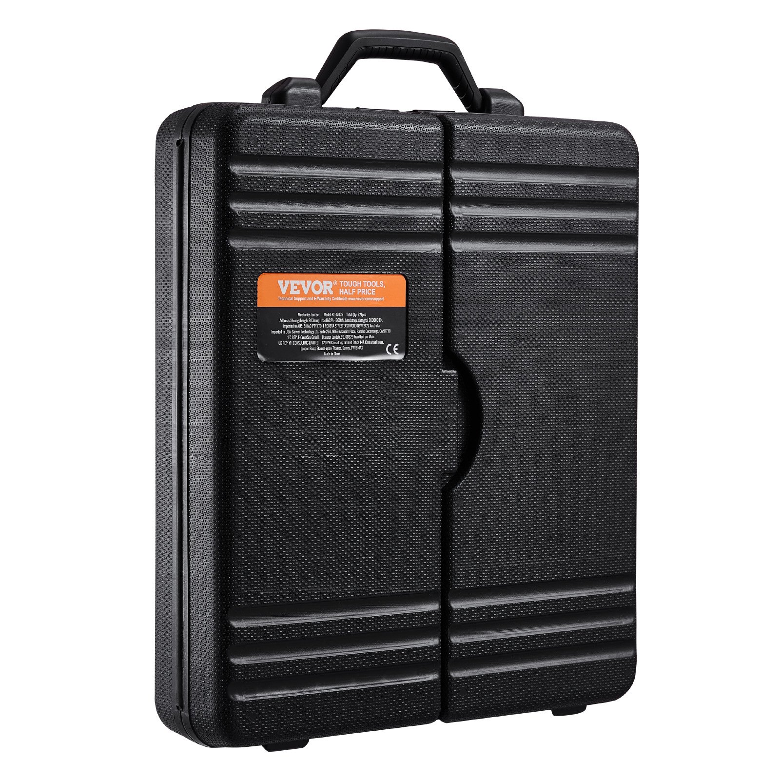 VEVOR 221 PCS Kit de Herramientas Mecánicas SAE y Métricas con Dados con Impulsión, Puntas, Llaves, Mango de Trinquete, Accesorios y Estuche de Almacenamiento de Plástico para Reparación de Automóvil