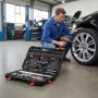 VEVOR Juego de Herramientas Mecánicas de 314 Piezas, Juego de Dados Métricos, Llaves, Puntas de Destornillador, Accesorios y Estuche, con Etiquetas de Tamaño para Reparaciones de Automóviles, Hogar