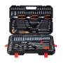 VEVOR Juego de Herramientas Mecánicas de 314 Piezas, Juego de Dados Métricos, Llaves, Puntas de Destornillador, Accesorios y Estuche, con Etiquetas de Tamaño para Reparaciones de Automóviles, Hogar