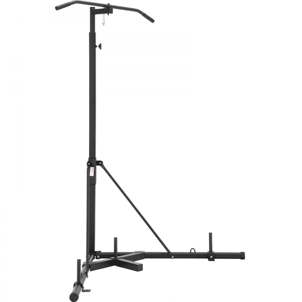 VEVOR Soporte para Saco de Boxeo Barra de Dominadas Estación de Boxeo Independiente de Acero Carga de 181 kg Soporte para Saco de Arena Altura Ajustable Equipo de Fitness para Gimnasio 164x118x232 cm
