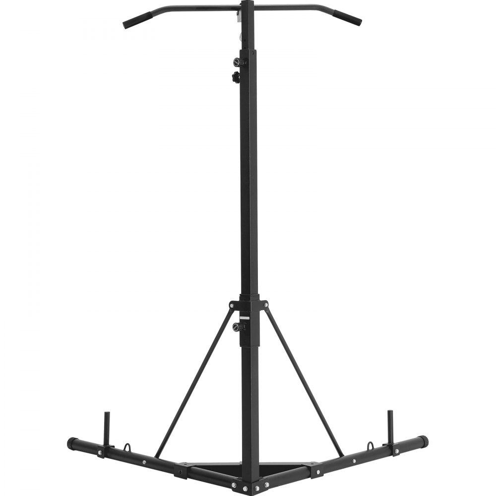 VEVOR Soporte para Saco de Boxeo Barra de Dominadas Estación de Boxeo Independiente de Acero Carga de 181 kg Soporte para Saco de Arena Altura Ajustable Equipo de Fitness para Gimnasio 164x118x232 cm