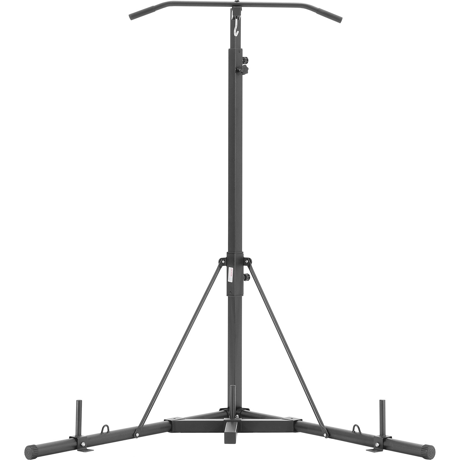 VEVOR Soporte para Saco de Boxeo Barra de Dominadas Estación de Boxeo Independiente de Acero Carga de 181 kg Soporte para Saco de Arena Altura Ajustable Equipo de Fitness para Gimnasio 164x118x232 cm