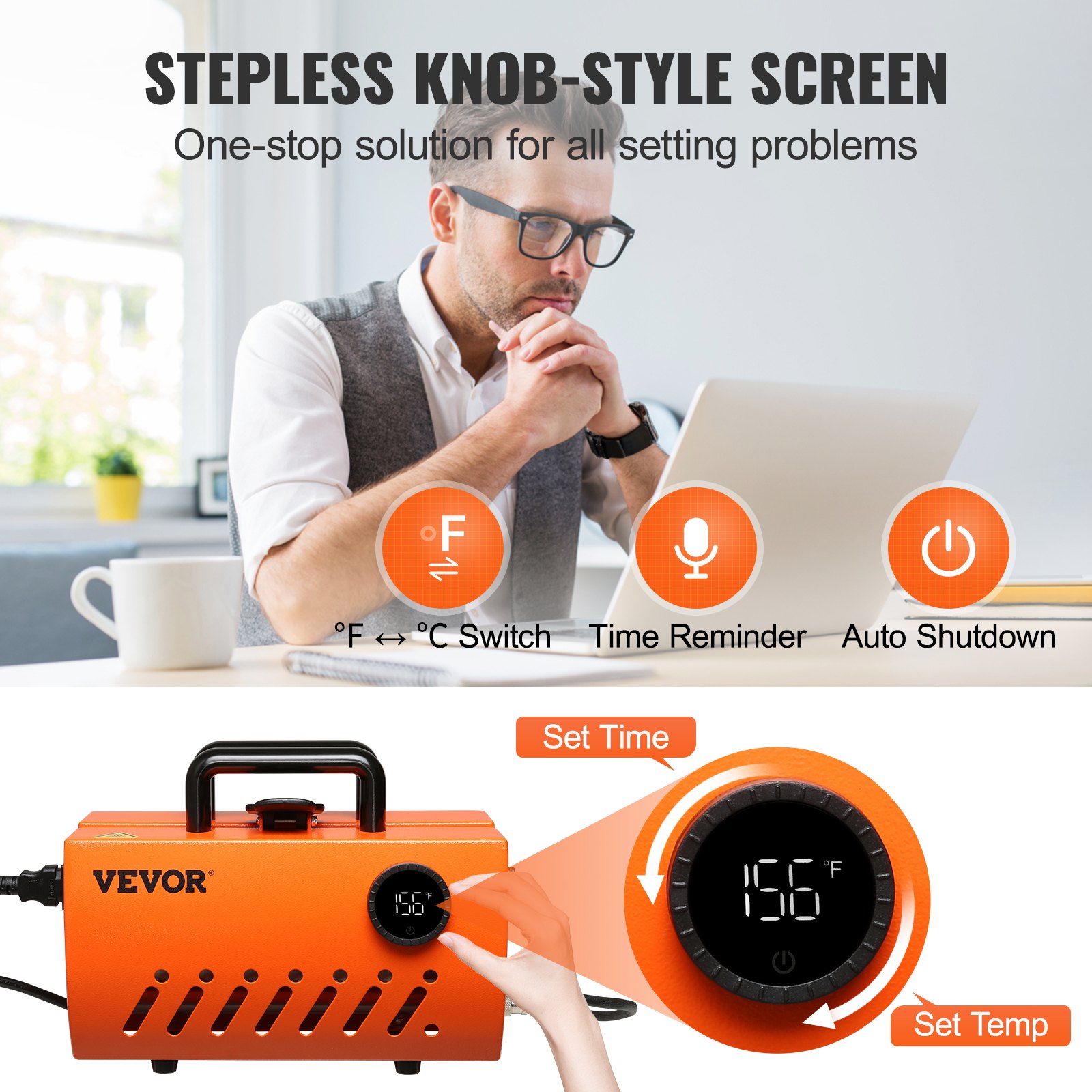 VEVOR Prensa Térmica para Tazas Prensa para Tazas Vasos 620 W Máquina de Impresión de Transferencia 23,5 x 11,5 x 1 cm con Guantes Resistentes al Calor y Cinta DIY Tazas de Cerámica Vasos