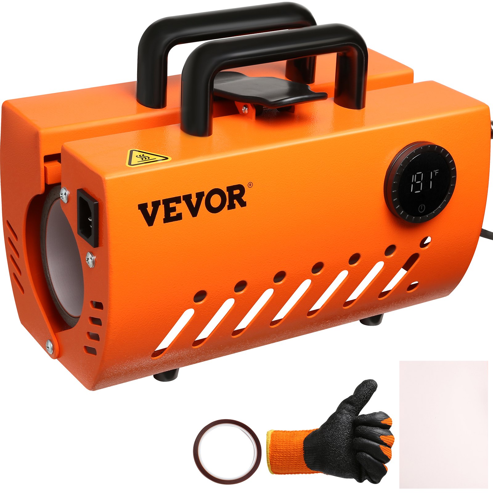 VEVOR Prensa Térmica para Tazas Prensa para Tazas Vasos 620 W Máquina de Impresión de Transferencia 23,5 x 11,5 x 1 cm con Guantes Resistentes al Calor y Cinta DIY Tazas de Cerámica Vasos