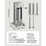 VEVOR Embutidora Manual de Salchichas de 5 L, Máquina de Llenado Vertical de Carne con 2 Velocidades de Rápida/Lenta, Acero Inoxidable Resistente, con 5 Tubos de Embutido, 490 x 300 x 660 mm