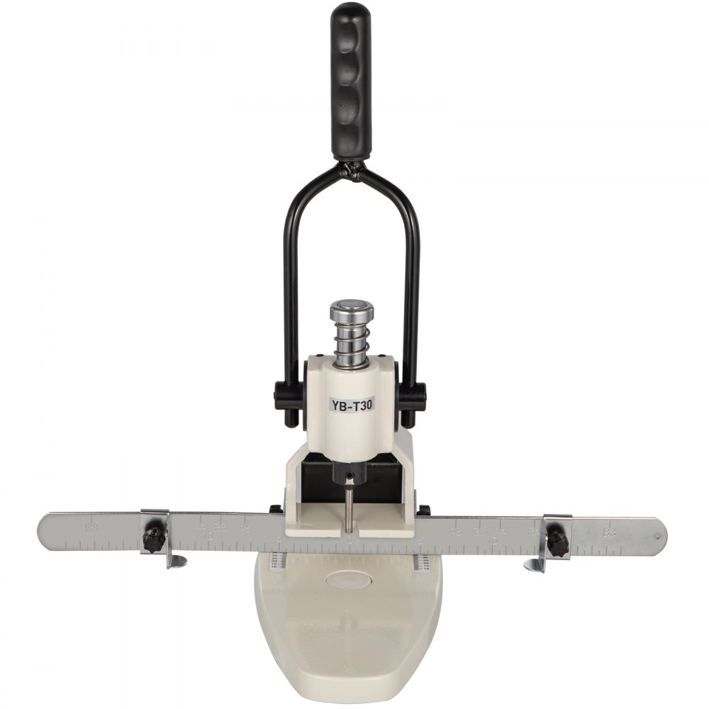 VEVOR Perforadora de Papel 1 Orificio Perforadora de Gruesos y Esfuerzo Capacidad de 300 Hojas Diámetro 3 mm Perforadora de Agujero 13x26,5x37 cm con Cuerpo de Metal y Taladro de Acero para Oficinas