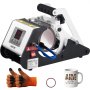 VEVOR Tumbler Heat Press Machine, Max 444 mL Mug Press, Fast and Even Heating, with Tape and Gloves, Easy Temp and Time Setting, Heat Transfer for Sublimation Tumblers, Cups, Mugs, Black and White