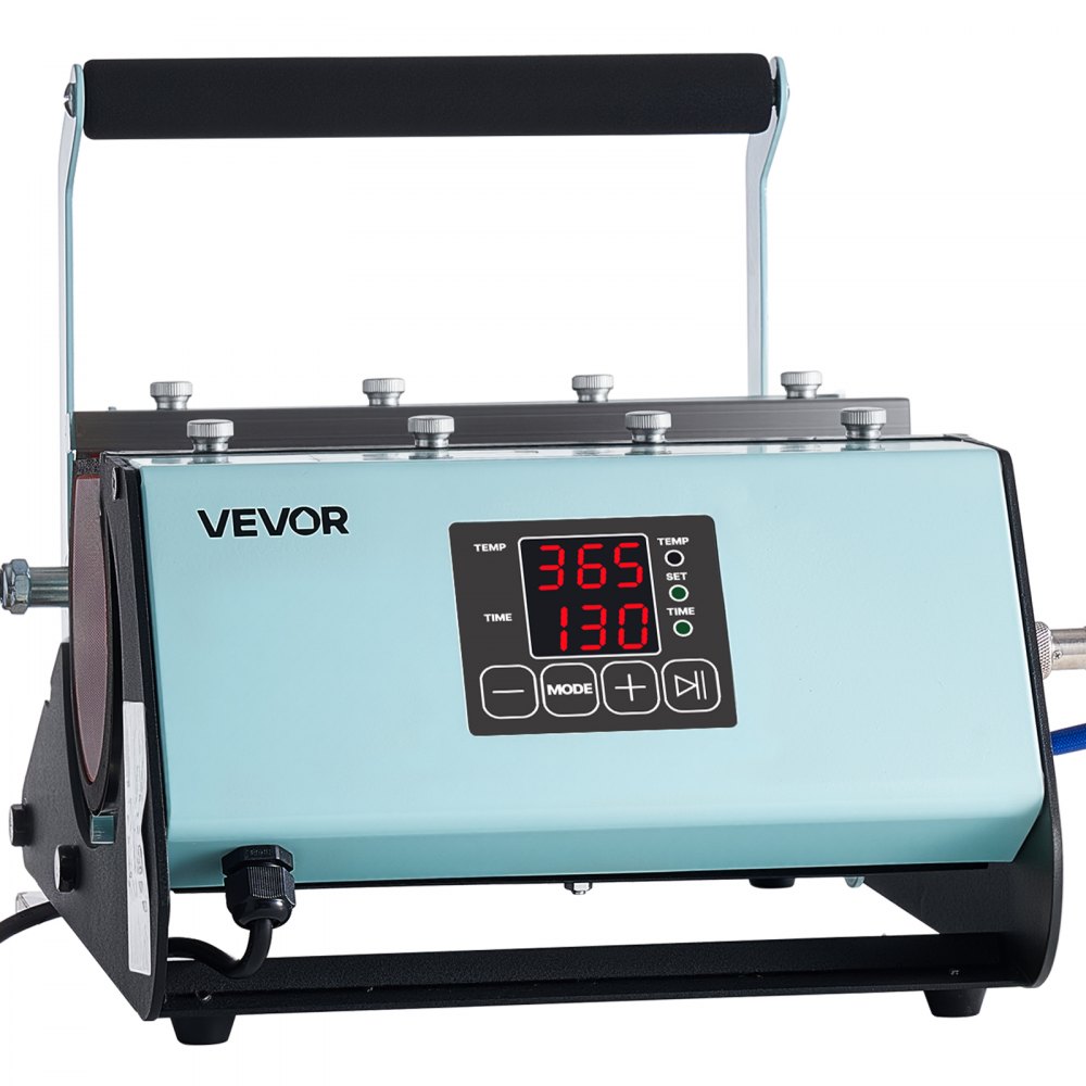 VEVOR Prensa de Calor para Tazas Prensa Térmica para Vasos Máx. de 887 mL, Temperatura Ajustable 0-220℃ Temporizador 0-999s Cinta y Guantes, Máquina de Sublimación para Vasos de Vidrio Cerámica, Verde
