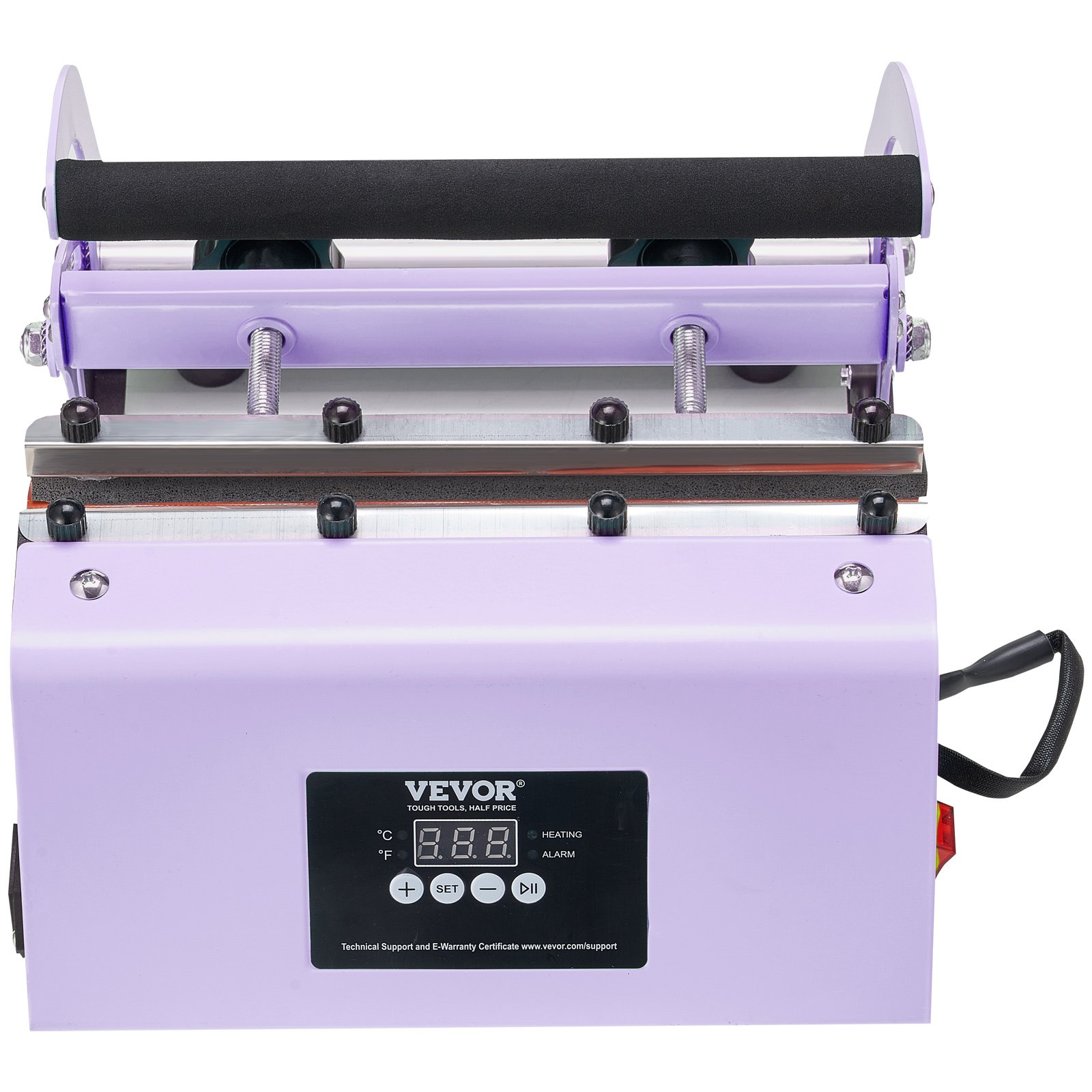 VEVOR Prensa Térmica para Vasos de 325-887 ml Prensa Térmica para Vasos con Papel de Sublimación, Cinta y Guantes, Ajuste de Temperatura y Temporizador, Impresión de Calor para Tazas y Jarras, Morado