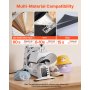 VEVOR Máquina de Prensado Térmico para Gorras de 580 W, Prensa Térmica para Gorras con 4 Placas Intercambiablesa, Control Preciso de Temperatura y Tiempo, para Proyectos de Sublimación, Blanco