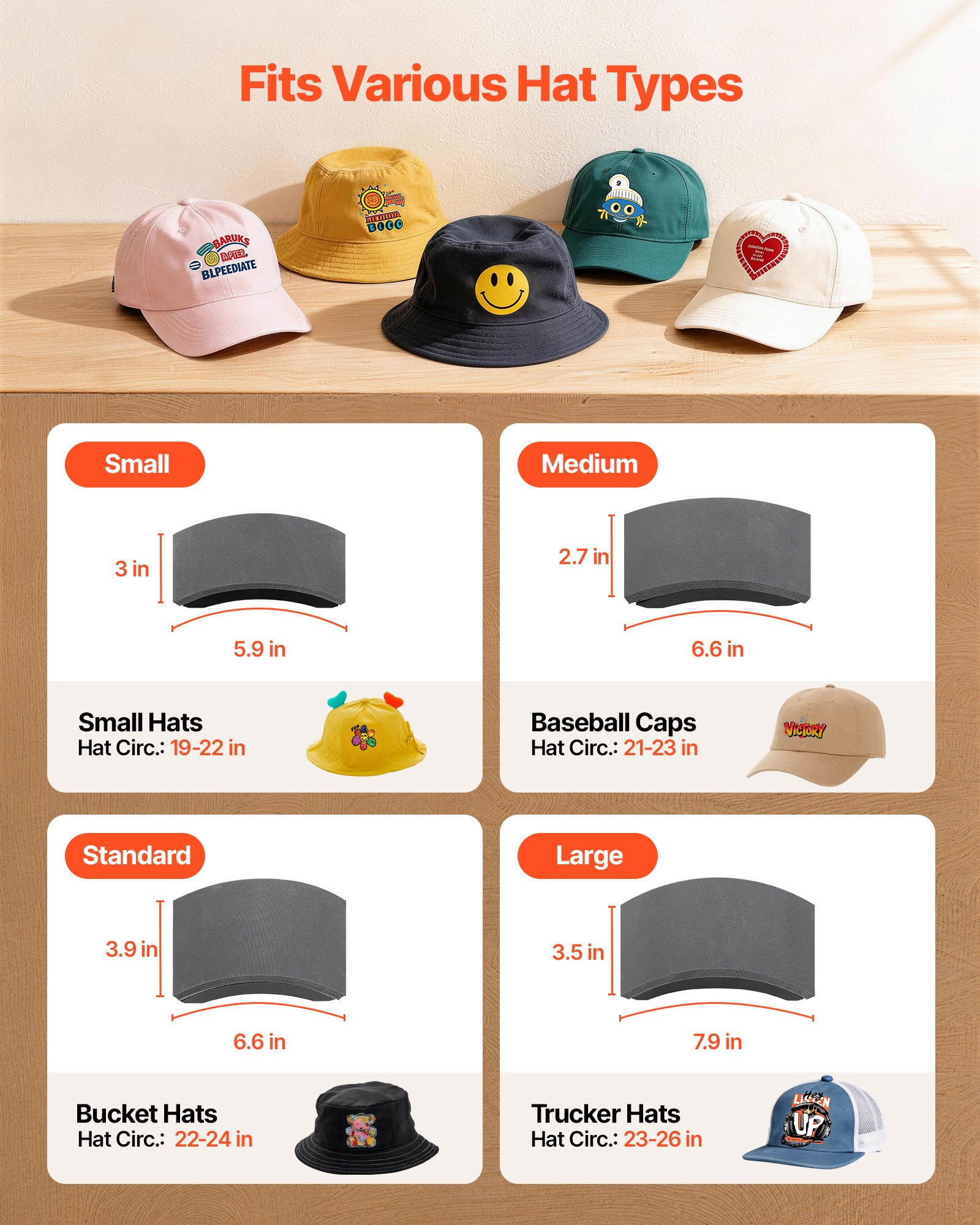 VEVOR Máquina de Prensado Térmico para Gorras de 580 W, Prensa Térmica para Gorras con 4 Placas Intercambiablesa, Control Preciso de Temperatura y Tiempo, para Proyectos de Sublimación, Blanco