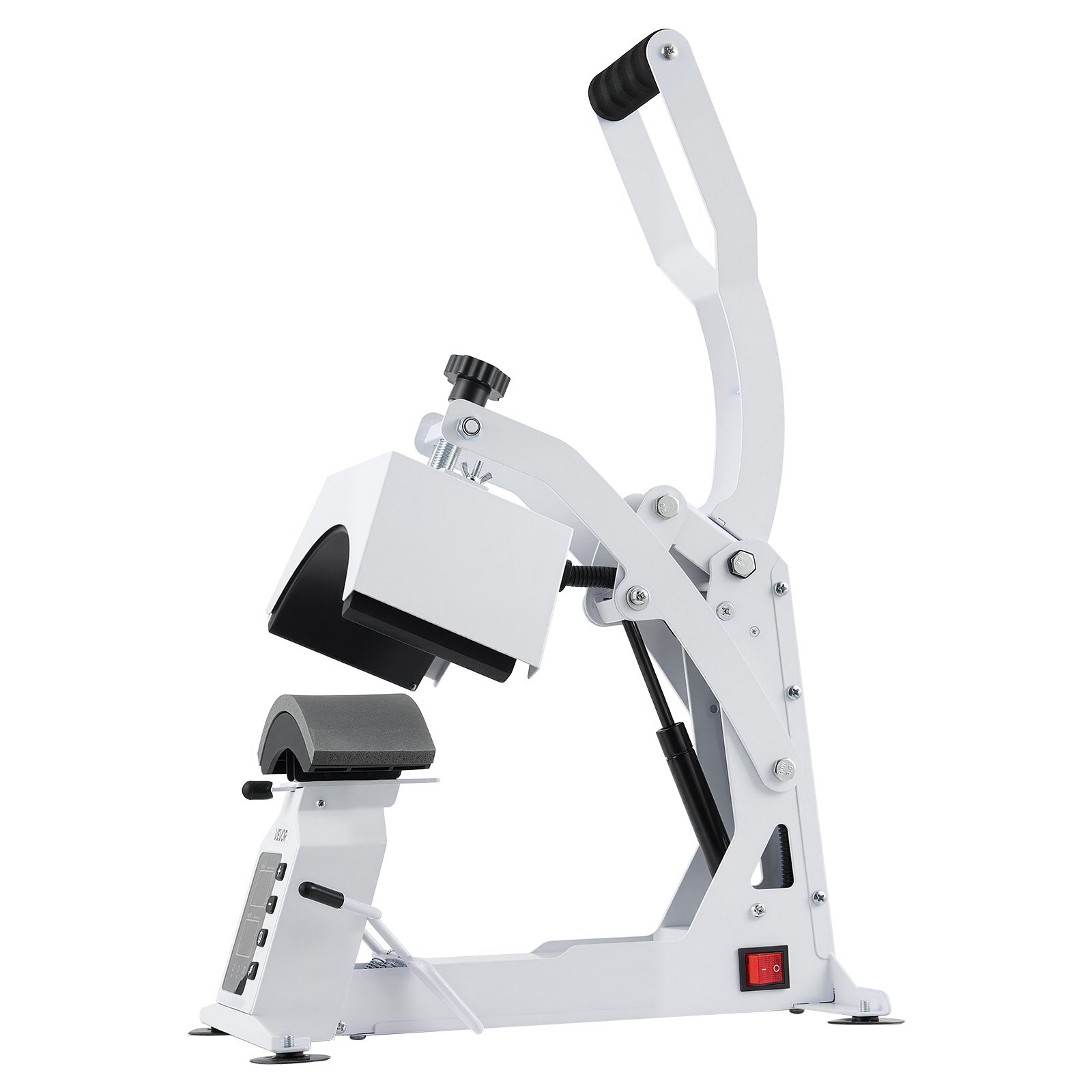 VEVOR Máquina de Prensado Térmico para Gorras 580 W, Prensa Térmica para Gorras con Placa Calefactora, Control Preciso de Temperatura y Tiempo, para Proyectos de Sublimación y Planchado, Blanco
