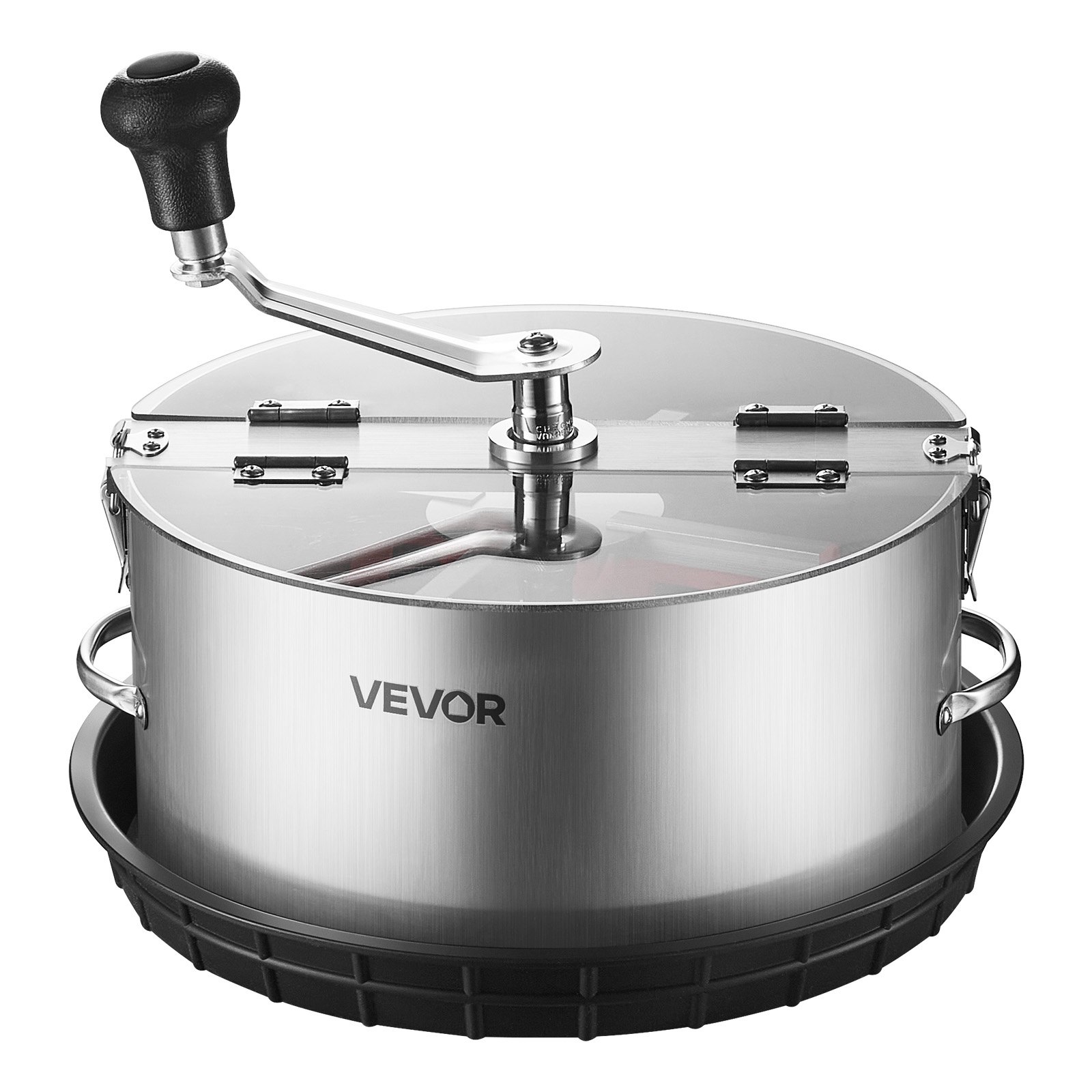 VEVOR Máquina Recortadora de Cuenco de Hojas Manual 305 mm Recortadora de Cuenco de Hoja de Brote con Tapa Transparente y 2 Rejillas de Acero Inoxidable para Recorte en Seco y Húmedo para Cogollos